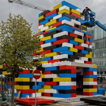 Gekleurde blokken van beton